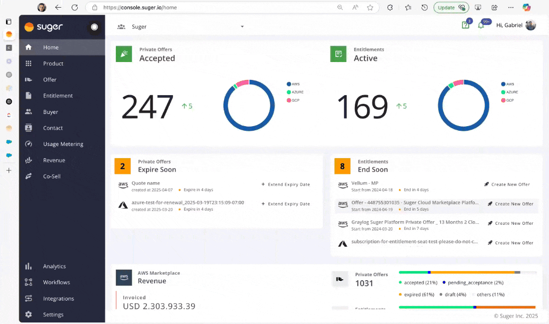 Create a new private offer in the Fours Console