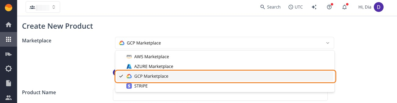 Choose GCP Marketplace in the Fours Console