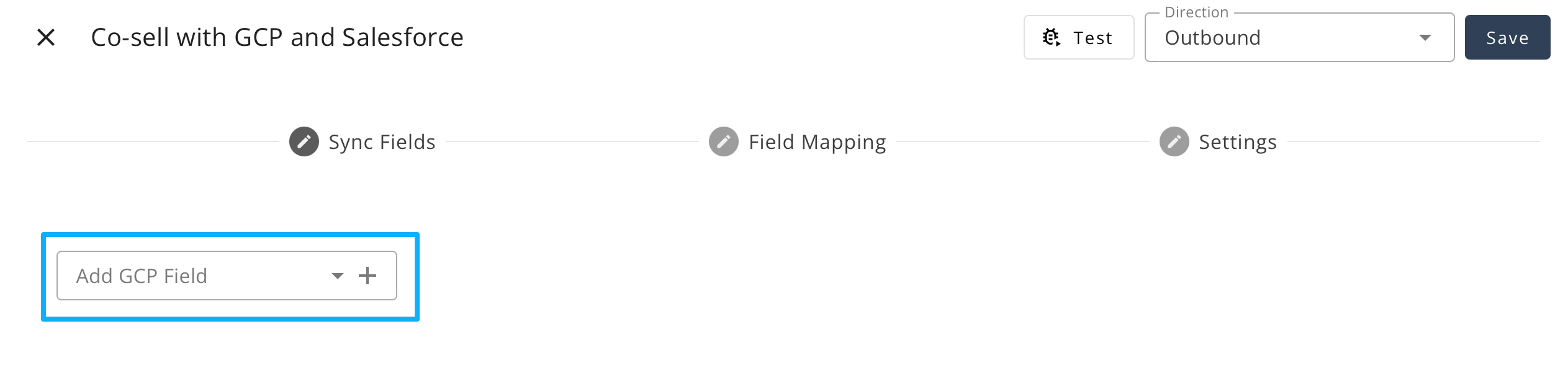Adding a Cloud Partner field to the sync configuration