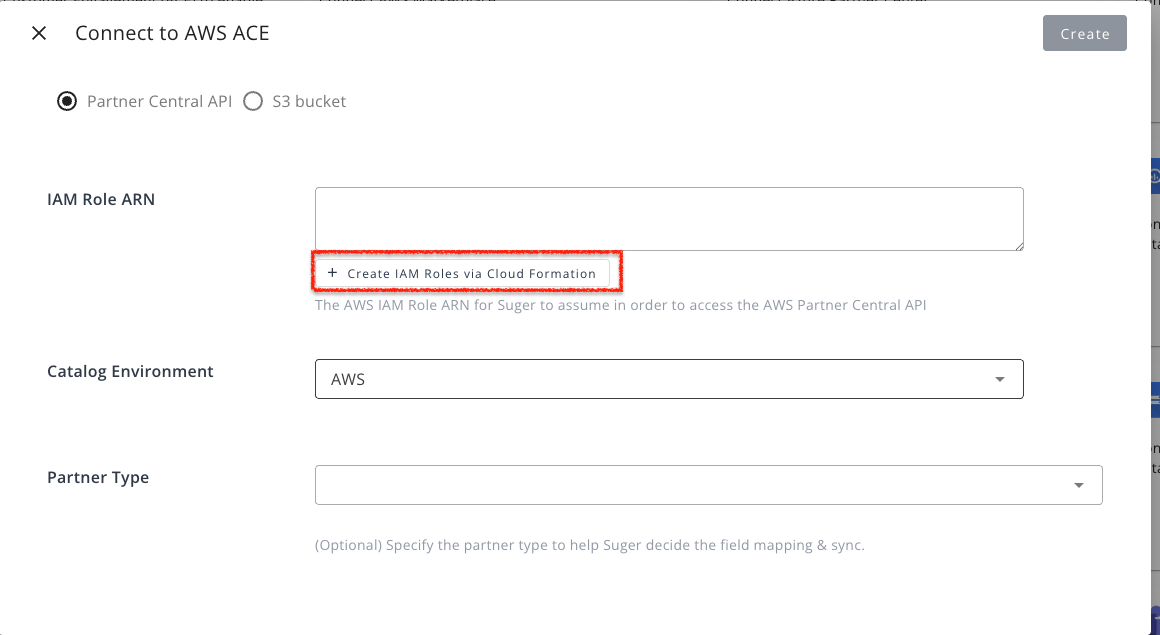 Create IAM role via CloudFormation button in Fours