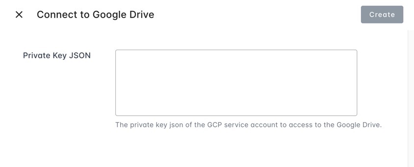 Google Drive integration page in the Fours Console