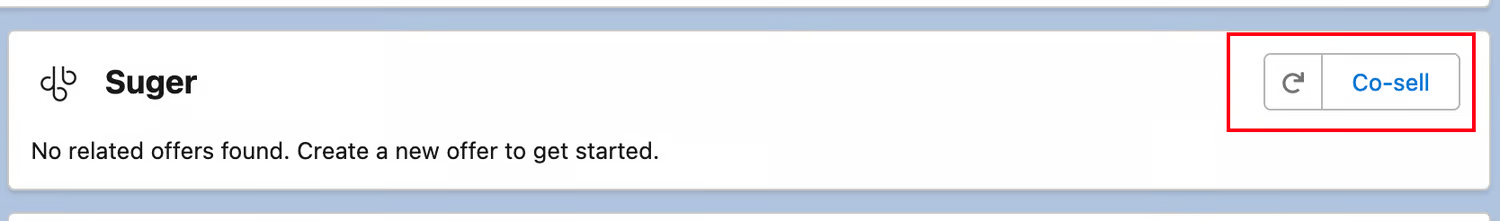 Co-sell button visible in the Fours Widget for Cosell users