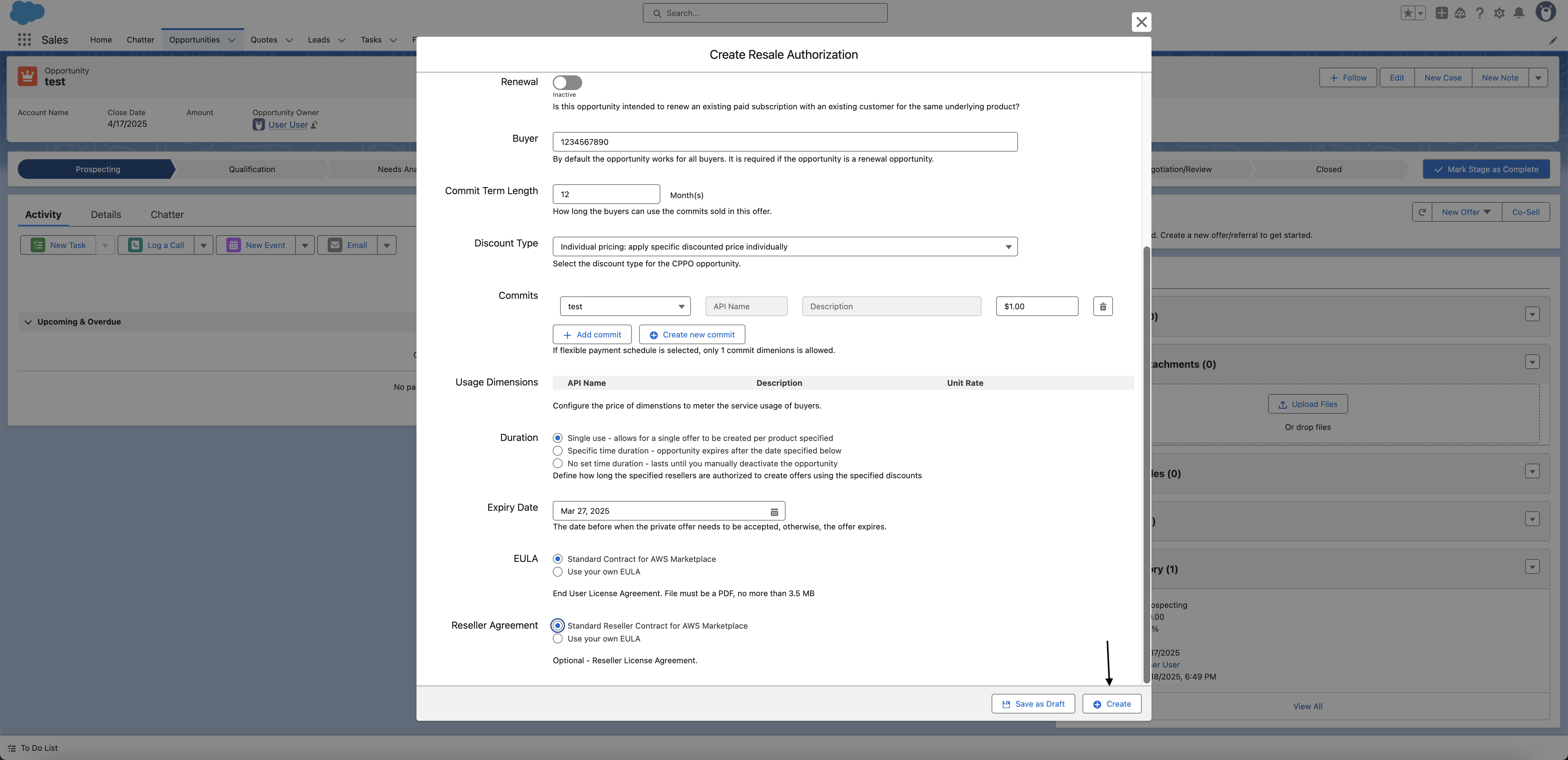 Completed reseller authorization form ready to submit